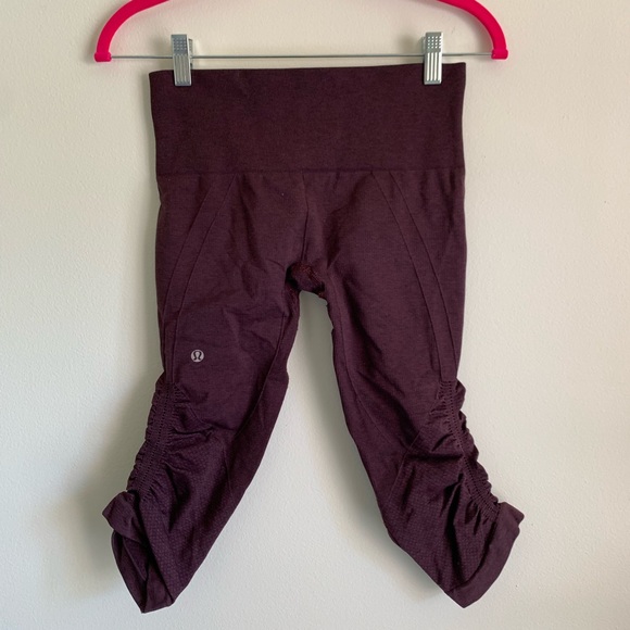 Lululemon In The Flow Eggplant Yoga Leggings - Picture 6 of 7